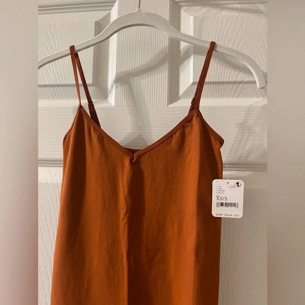 NWT Free People Seamless Mini Slip / Brandy